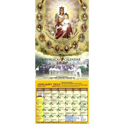 Carmelite Liturgical Calendar